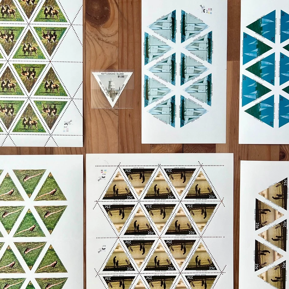 1968-9 US RATTLESNAKE ISLAND Local Stamps LOT (81) - Sheets, Panes & Single; MNH - Image 4 of 4