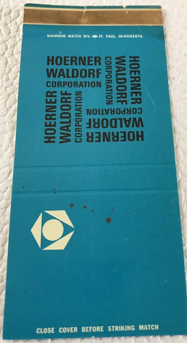 Matchbook Cover Hoerner Waldorf Corporation Saint Paul MN eBay