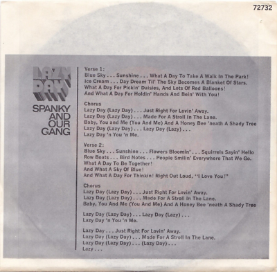 Spanky and Our Gang - Lazy Day - Mercury Records 45 RPM NM | eBay