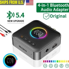 Bluetooth 5.4 Audio Receiver Transmitter For TV Home Stereo Audio AUX Adapter