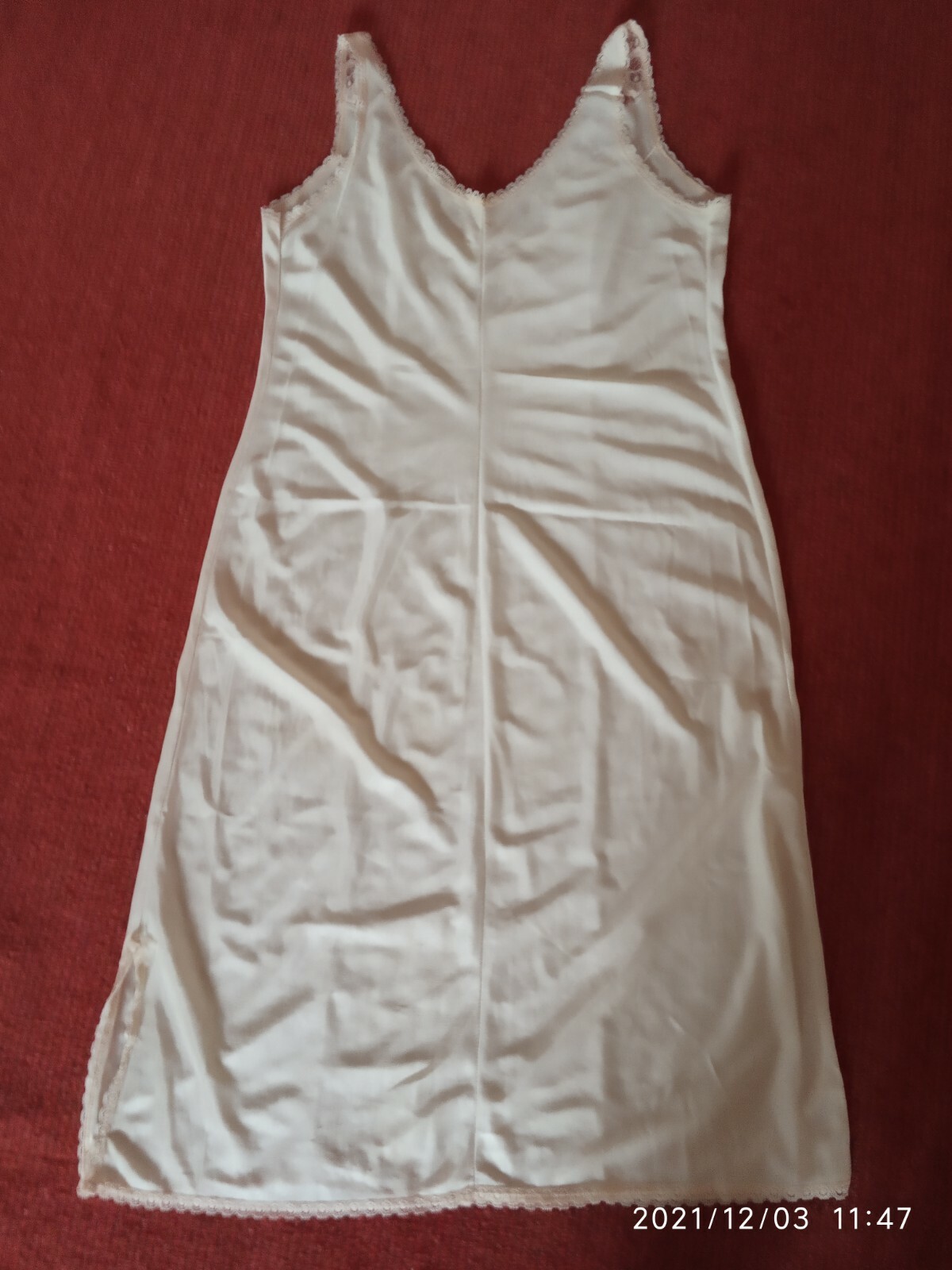 Vintage Lace Lingerie Underwear Beige German Slip Dre… Gem