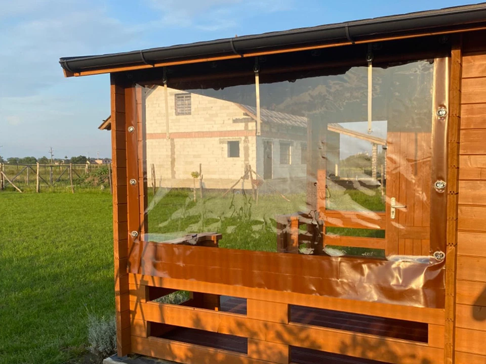 CHIUSURE LATERALI IN PVC SU MISURA PER GAZEBO PROTEZIONE IMPERMEABILE ESTERNI - Image 2 of 4