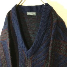 Vintage 90s LongSleeve Patterned Sweater Multicolor used in JAPAN Size L