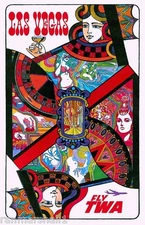  Las Vegas Nevada Queen Heart United States Vintage Travel Advertisement Poster 