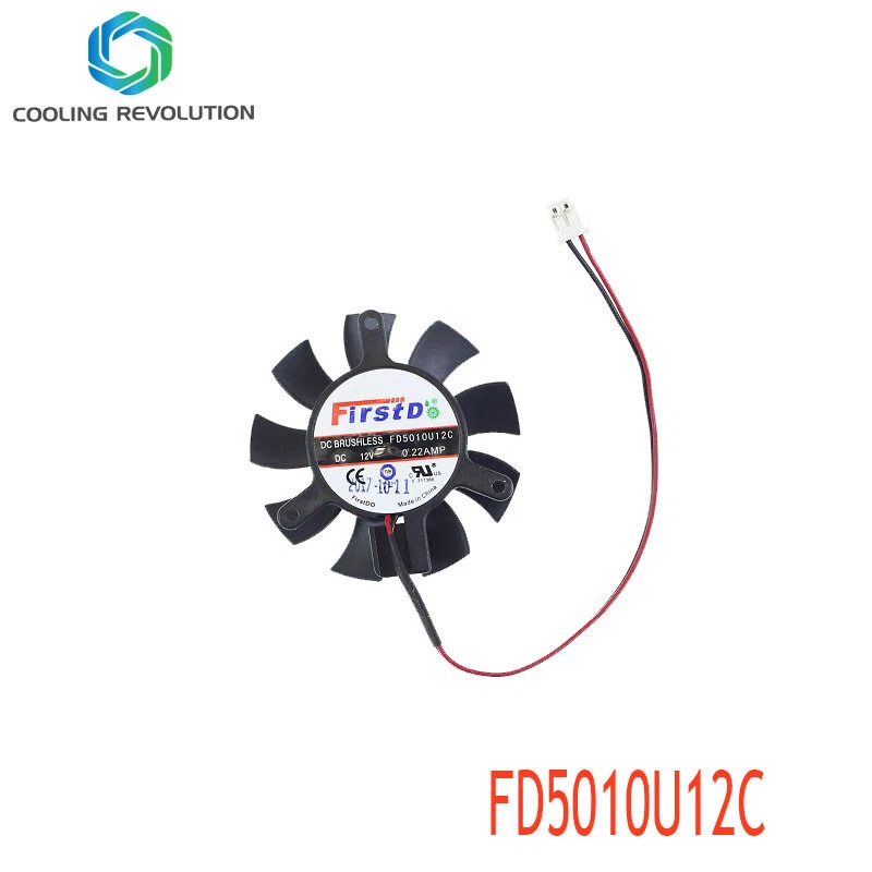 45MM FD5010U12C DC12V 0.22AMP 2Pin Video card fan For ASUS R7240-2GD3-L - Image 2 of 2