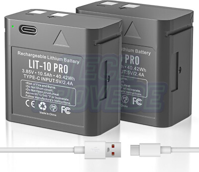 2-Pack 10500Mah Rechargeable LIT-10Battery Compatible with SPYPOINT Trail Camera