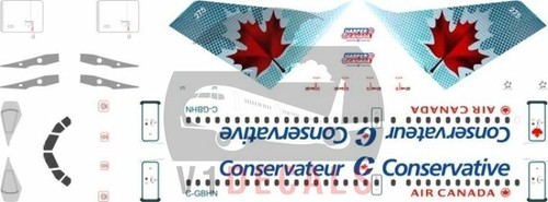 V1 Decals Airbus A319 Air Canada for 1/144 Revell Model Airplane Kit V1D0094 - Picture 3 of 8