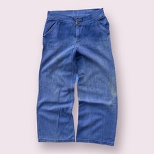 Vintage Men  s Sun Faded Plush Buttom Flare Disco Pants 60s 70s Size 30x27