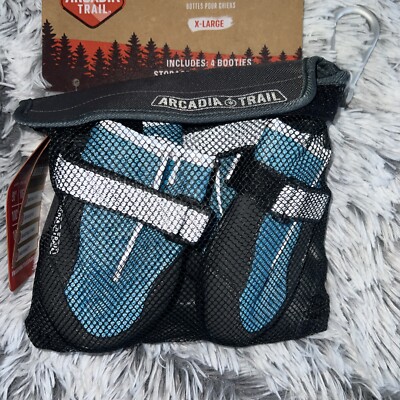 NEW Arcadia Trail Warm Weather Dog Boots Size XL- 4 Booties - Blue /Gray