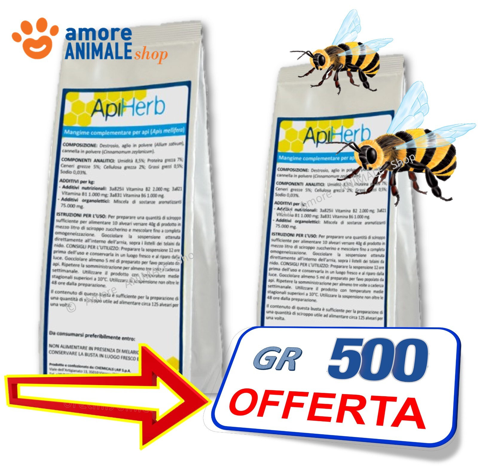 API-HERB → 40 - 500 gr / 1 Kg  Contro il Nosema delle API - APICOLTURA ApiHerb: → 1 Kg img 1