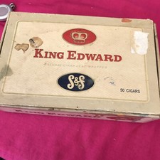King Edward The Seventh Invincible Delux Rigid Cigar Box 50 Cigars 10c Class E