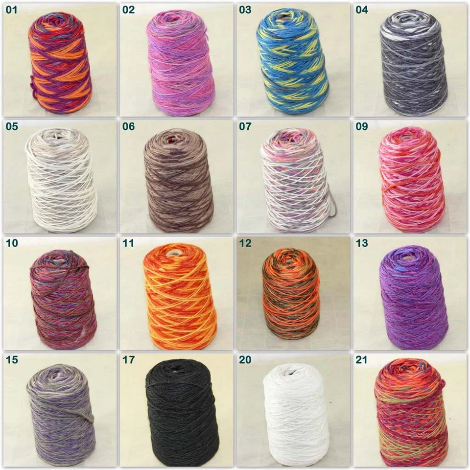 Sale NEW 500g Cone Yarn Chunky Shawl Scarf Hand Knitting Rainbow Wool Cashmere - Image 2 of 4