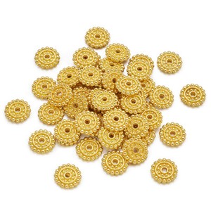 50pcs Real 14K Gold Plated Matte Brass Beads Flat Round Metal Loose Spacer 6x3mm 50pcs Real 14K Gold Plated Matte Brass Beads Flat Round Metal Loose Spacer 6x3mm