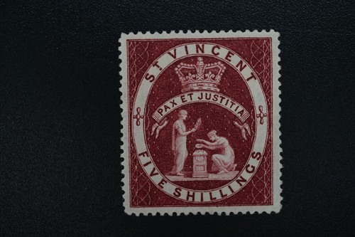 St. Vincent #54 1883 5/- VF mint hinged stamps (k260)