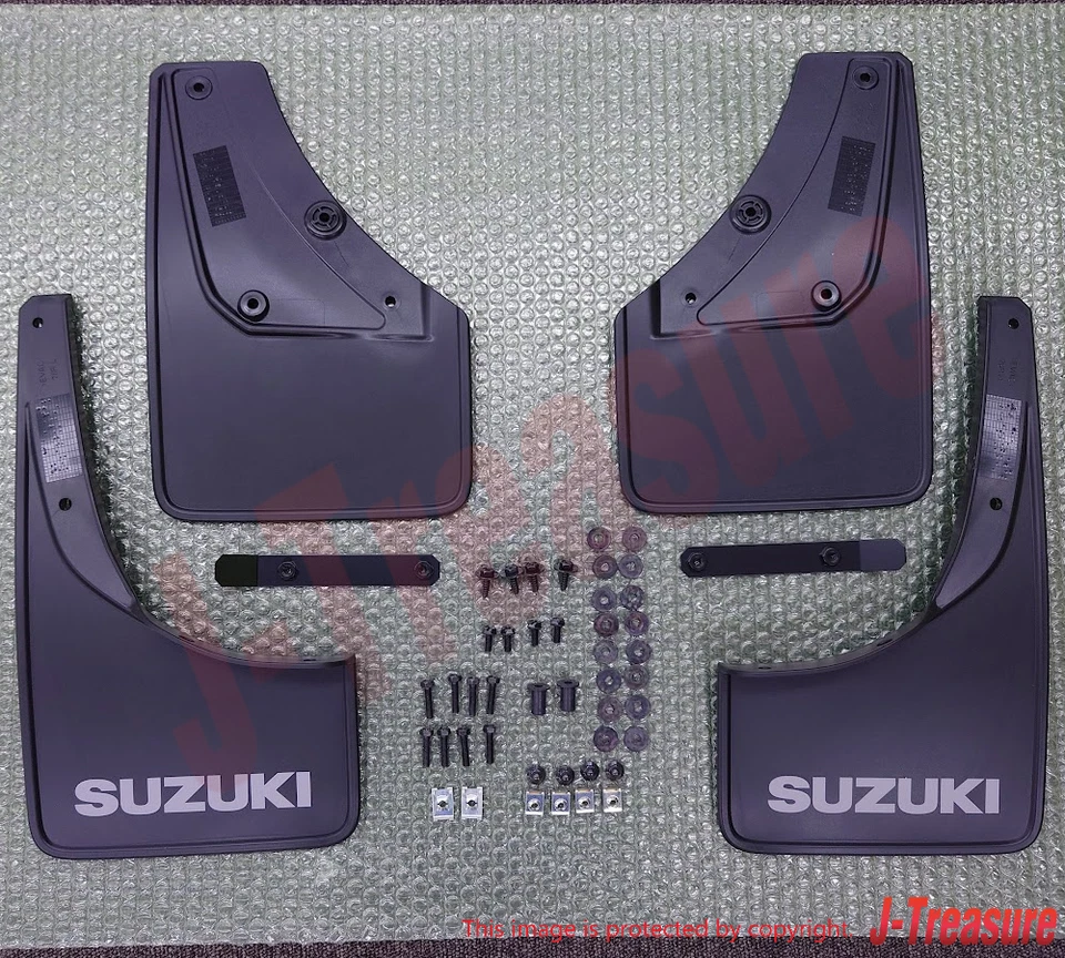 Juego de 4 hojas SUZUKI JIMNY SIERRA JB74W Genuin Mud Flap negro 72201-78R00-BK1 OEM Foto 2 de 4
