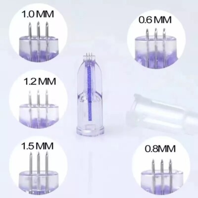 Crystal Microneedles 3Pin 34G Three Needles Anti Aging Eyes Neck Lines Skin Care