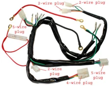 WIRING HARNESS for 50cc- 90cc,110cc, 25cc Chinese pit dirt bike Electric start