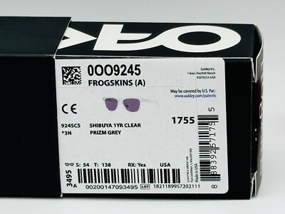 NEW OAKLEY FROGSKINS SHIBUYA JAPAN RELEASE CLEAR SUNGLASSES PRIZM