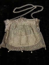 Vintage Silver Evening Mesh Chain Purse Germen Silver Must See