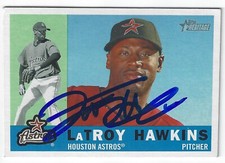 LATROY HAWKINS HOUSTON ASTROS SIGNED CARD YANKEES CUBS TWINS METS ROCKIES BREWER