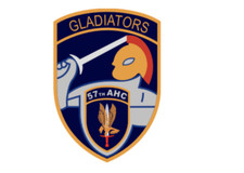 4" 57th assault helicopter co gladiators blue army bumper sticker decal usa made