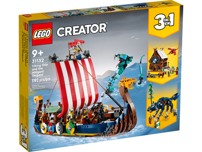 NEW LEGO Creator 3 in 1 Viking Ship and the Midgard Serpent 31132