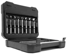 WEN 8-Piece Forstner Bit Set Circles Drill with Carrying Case