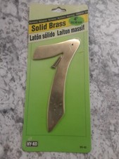 HY-KO Solid Brass House Address Numbers 4" 012456789 Gate/Post/Mailbox BR-40