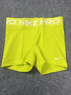 Women s Nike Pro Compression 3 Inch Shorts Lime Green Size M  Volleyball Yoga