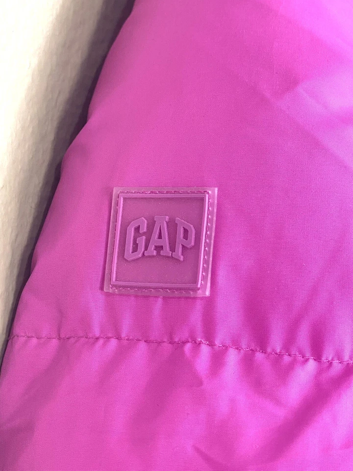 GAP Kids Puffer Jacket PrimaLoft Coat Pink Girls XXL 14 -16 hooded - Image 4 of 4