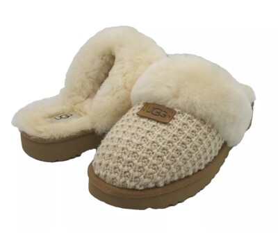 UGG COZY KNIT WOMEN SLIPPERS KNIT CREAM US 11 /UK 9 /EU 42 | eBay