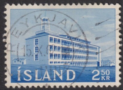 ICELAND  1962  2,50Kr  Good  Used  REYKJAVIK Cancel  (p324)