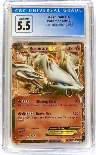 Reshiram-EX graded CGC 5.5 for sale on eBay