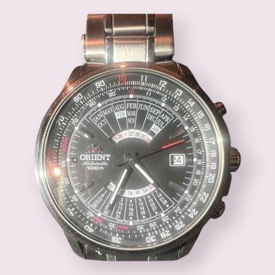Orient Automatic Watch Black Dial 10 Bar Waterproof Perpetual Calendar