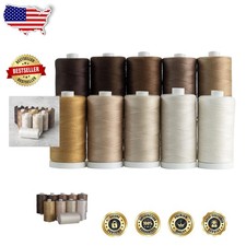 Essential 100 Cotton Thread 10 Spools 1200 Yds Neutral Satin Lustrous Sheen