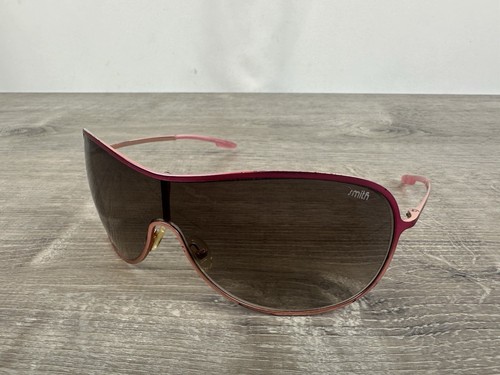 Rare Smith Arcade Pink Sleek Aviator Wrap Sunglasses - Picture 1 of 9
