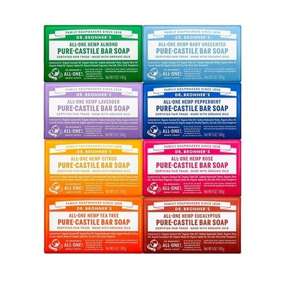 Reine Kastilien Seife Bar Variety Pack Mandel unparfümiert 5 oz Kastilien Seife Bar
