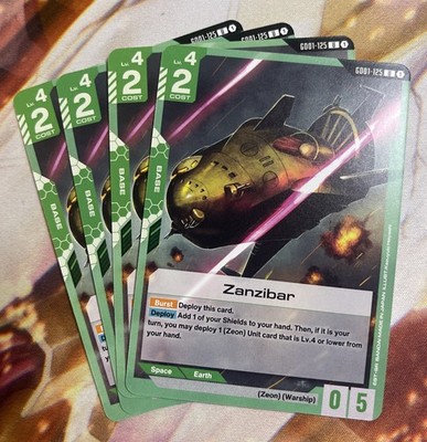 Gundam Card Game Zanzibar GD01-125 U Playset Of 4