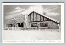 Spring Valley WI-Wisconsin, Crystal Cave Lodge, Curio Shop, Vintage Postcard