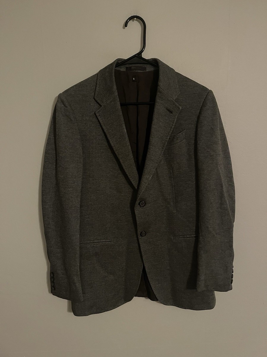 Armani Collezioni Viscose Wool Gray Blazer Suit Jacket Sport Coat