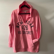 Victoria's Secret New York 026 Womens Pink Angle Wings Pullover Hoodie Size L