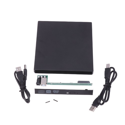 Slim USB 2.0 12.7mm IDE To External CD DVD Optical Drive Enclosure Case Laptop - Photo 9/12