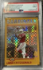 PSA 9 2004 Topps Chrome Larry Fitzgerald Gold Xfractor #215 129/279