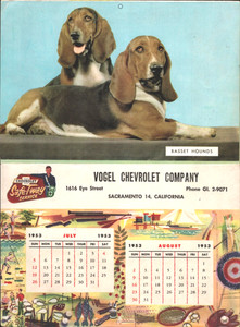 1953 VOGEL CHEVROLET CO. automobile advertising mailer D4 SACRAMENTO, CALIFORNIA