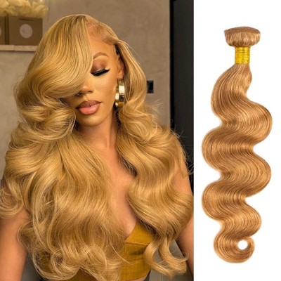 12 Inch Honey Blonde Body Wave Human Hair Bundles - 100% Unprocessed Remy Weave