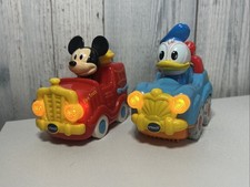 VTech Go Go Smart Wheels Disney Mickey Mouse Donald Duck Lot of 2 tested