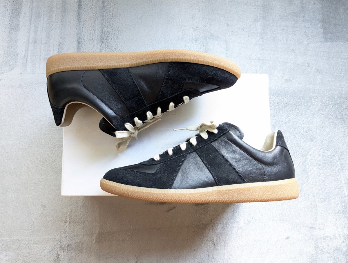 Maison Margiela GAT Sneakers Black Men 9.5 42.5 Suede Leather Low