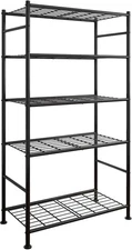 5 Tier Shelf Organizer, Heavy Duty Garage Shelving Unit with Leveling Feet