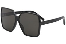 Saint Laurent Betty SL232 001 Women's Sunglasses Black/Grey Lenses Square 63mm
