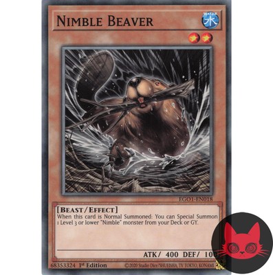 Yugioh Nimble Beaver EG01-EN016 Common 1st Edition NM